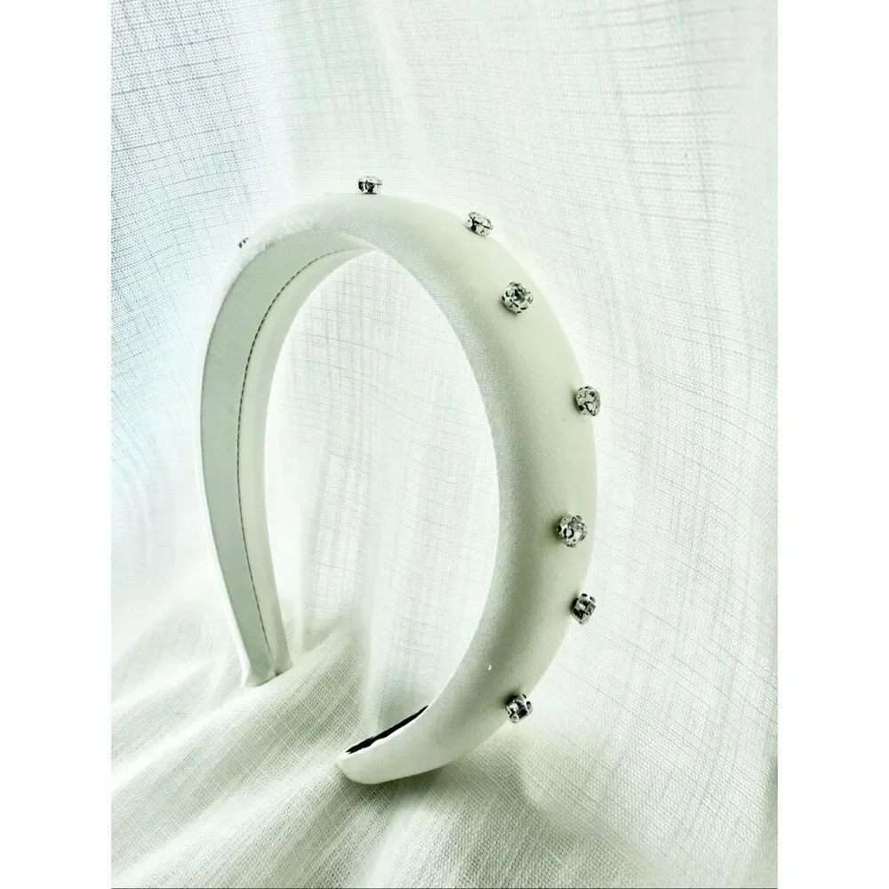 Elegant White Studded Headband